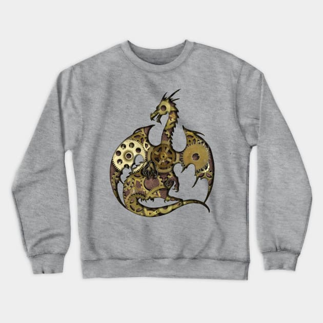 Clockwork Dragon Crewneck Sweatshirt by ferinefire